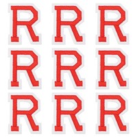 "BüGelbuchstaben AufnäHer 9 StüCk 2\"/5Cm Alphabet R Applikation(Rot)"