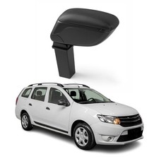Mittelarmlehne Armlehne für Dacia Logan MCV 2014-2020 PU-Leder Metall Schwarz