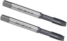 M8 X 1.25 Spiral Point Threading Tap, H2 Tolerance High Speed Steel TICN Coated,