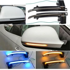 LED Dynamic Side Mirror Signal Light Assembly Blue/Amber For Audi A3 B8.5 A4