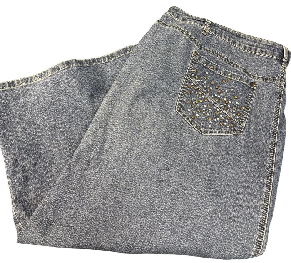 Vintage Denim for Craft DIY Repurpose Fabric Lot Of 8 Pcs Quilts Cottage-Core - Image 3 of 4