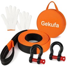 Abschleppseil auto 10t polyester off-road Kit mit Haken und Streifen