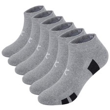 KONY Women's Athletic Ankle Socks 6 Pairs Cushioned Thick Cotton Low Cut