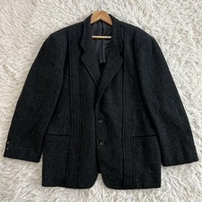 Comme des Garcons Homme Thick Tweed Tailored Jacket Black Archive M-L