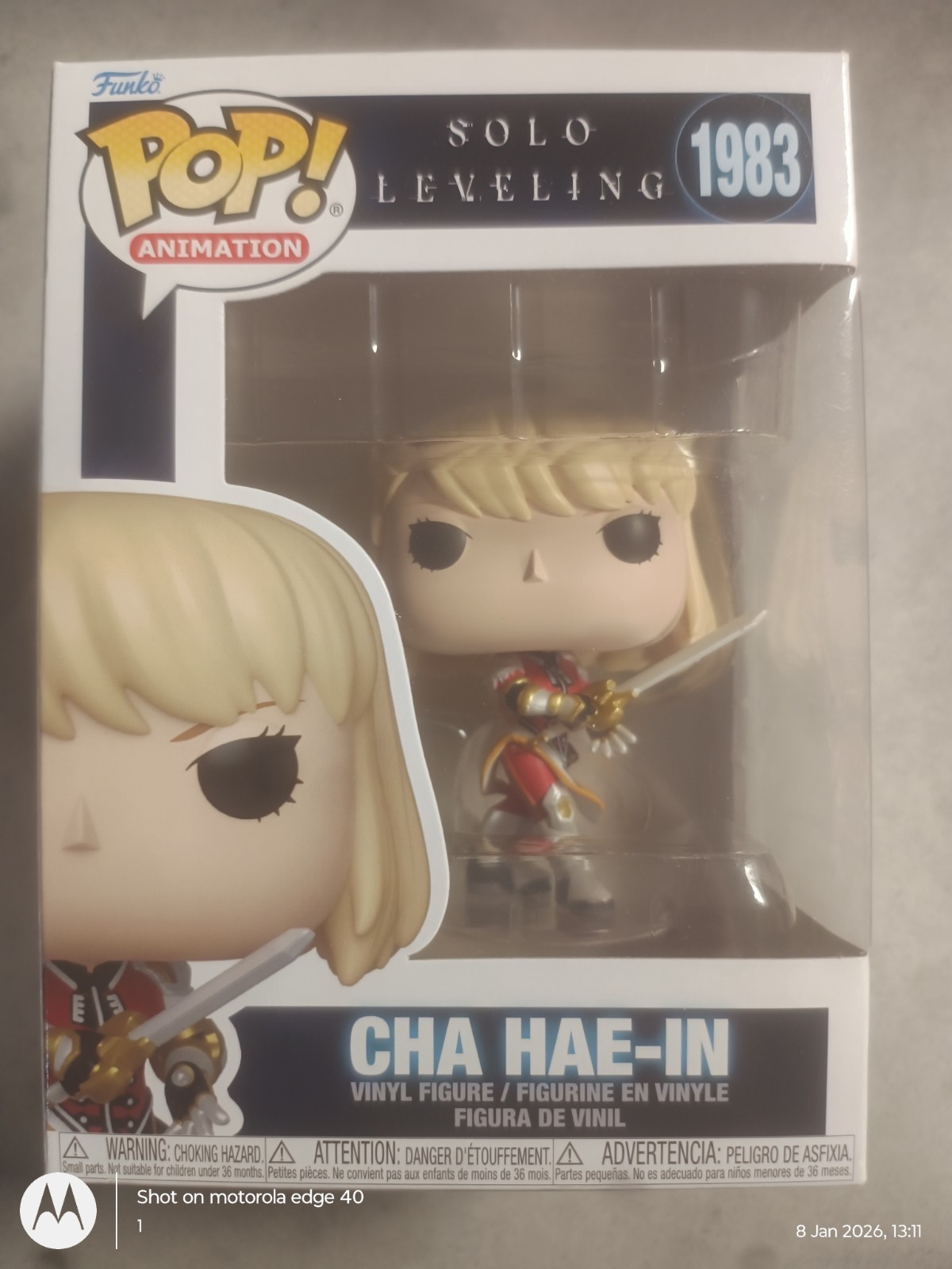 Funko POP Solo levelling Cha Hae-In Vinyl Figure - #1983