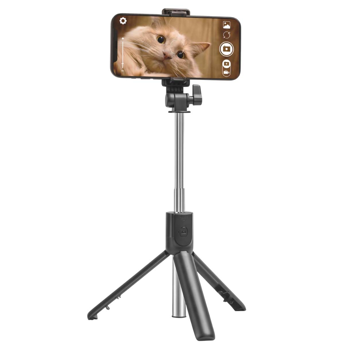 Perche selfie Setty 67 cm avec trépied et télécommande Bluetooth noire - 2
