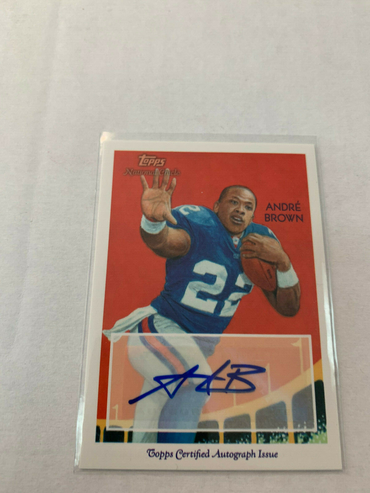 Andre Brown 2009 National Chicle Auto Card #NCA-AB