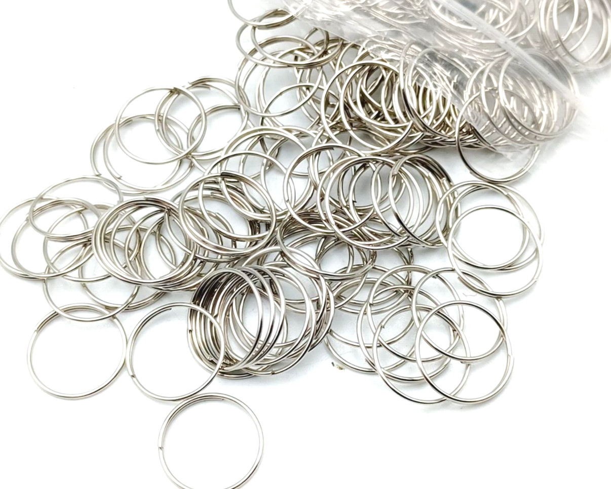 silver coloured rings 11mm Chandelier crystal connectors 150 rings