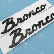 2PCS Gloss Black Tailgate Fender Classic Emblem Badge for 2021 2022 2023 Bronco