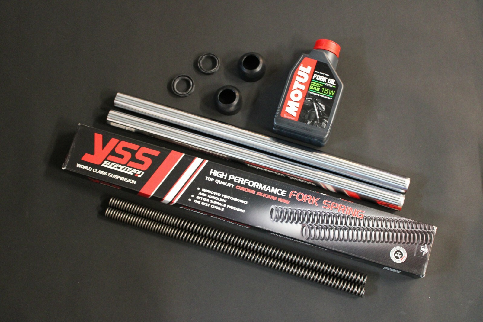 Kawasaki Z900 Fork Rebuild Kit / YSS Progressive Springs Tubes Motul