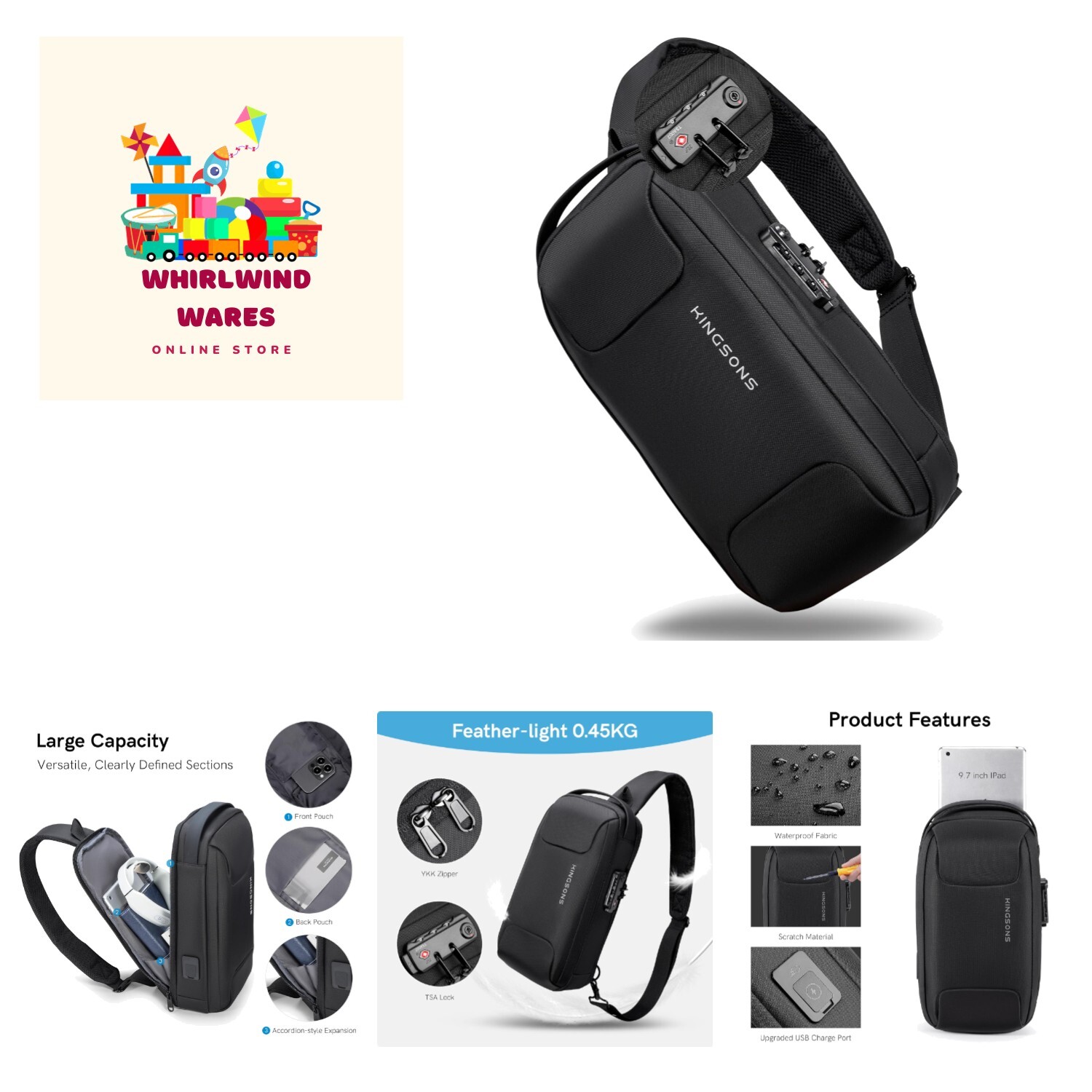 Crossbody Bag for Men & Women Small Crossbody Casual Travel Tiny Sport Hiking...-image