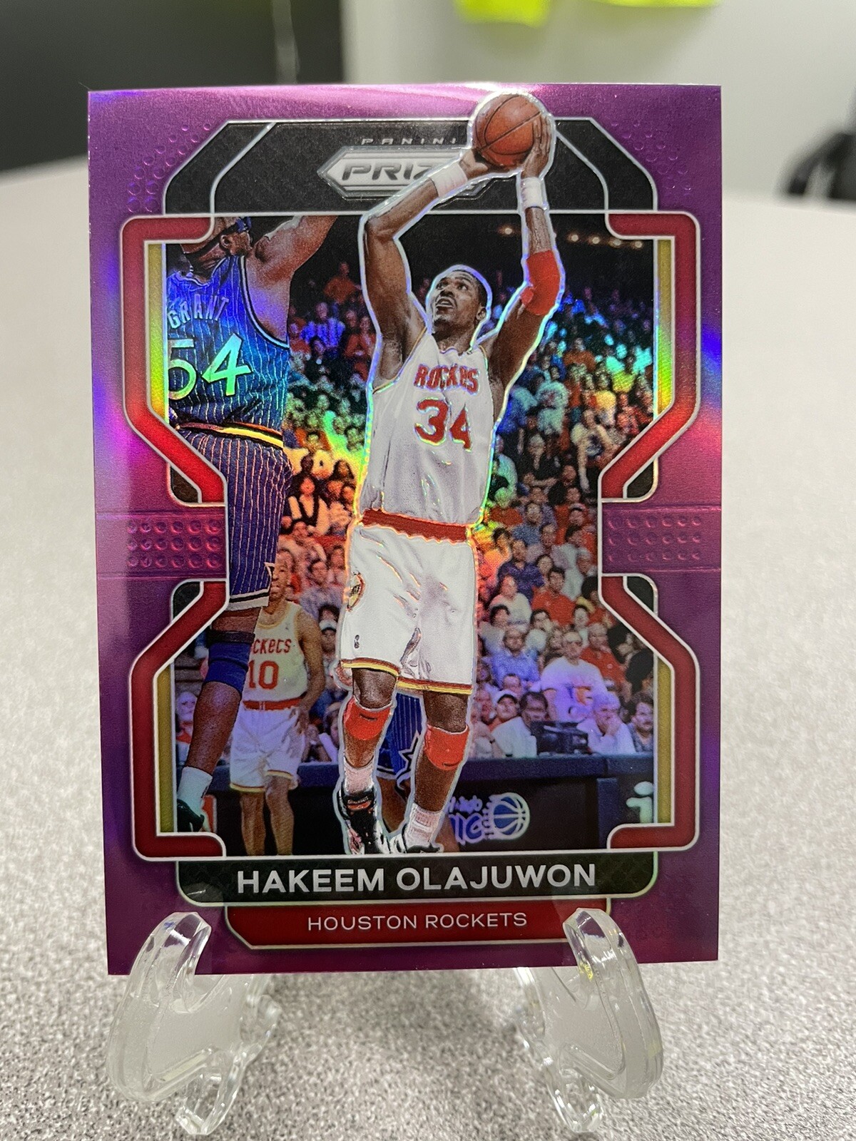 2021-22 Panini Prizm HAKEEM OLAJUWON #265 Purple Prizm 73/99 SSP