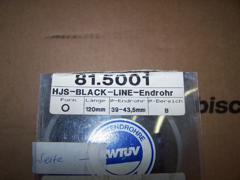 Endrohr Auspuffblende anschraubbar HJS rund Anschluß 39-43,5mm 815001 - Bild 4 von 4