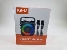 Karaoke Machine with Two Wireless Microphones Bluetooth Portable Karaoke Machine