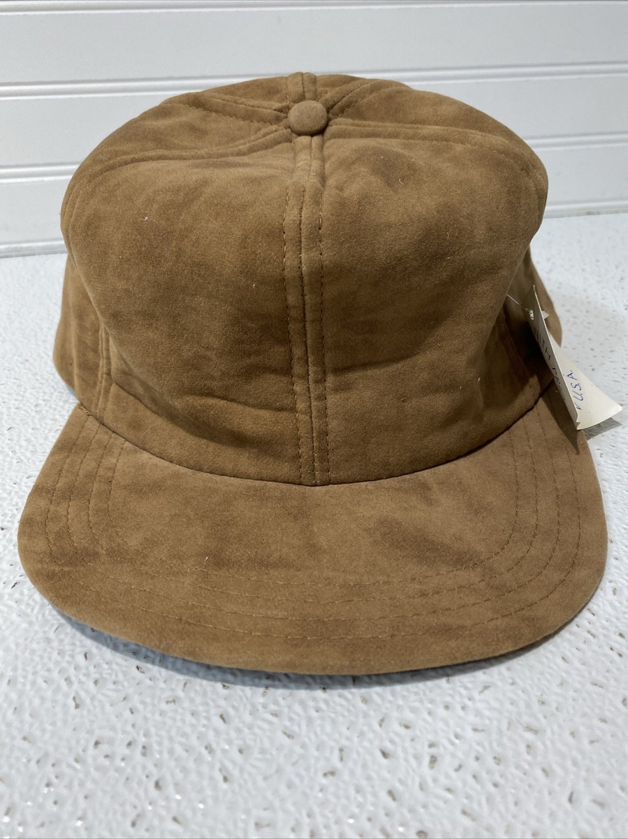 NWT VINTAGE Velvet Hat Ball Cap made in USA Brown Size Large  display picture 3
