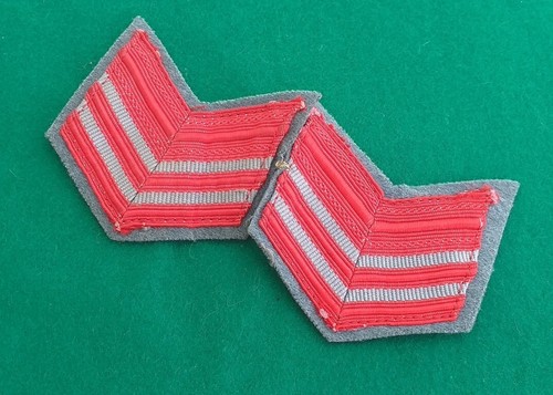 Italian Royal Army WW2 M40 grey green tunic's Corporal Major  ranks pair repro