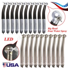 1-10Pcs Dental Fiber Optic LED E-generator SDM/High Speed Handpiece 4Holes SK500