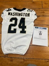 2020 Dwayne Washington New Orleans Saints Game Worn Road Jersey (MEARS LOA)