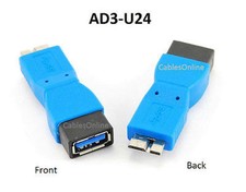 USB 3.0 Super-Speed A Female to Micro-B Male Adapter