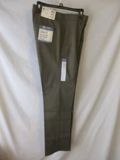 Haggar Cotton Blnd Toast Brown Straight Fit Flat Khaki Dress Pants SR $55 NEW