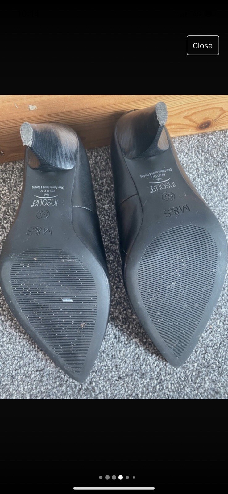 Black Leather Womens Shoes Size 5.5 eBay