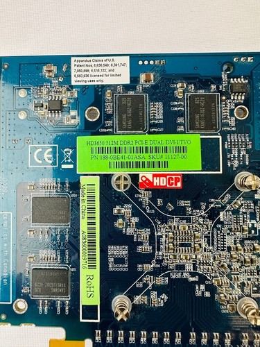 Radeon HD3650 188-0BE41-01ASA Video Graphic Card | 512M DDR2 PCI-E Dual DVI/TVO - Picture 5 of 5