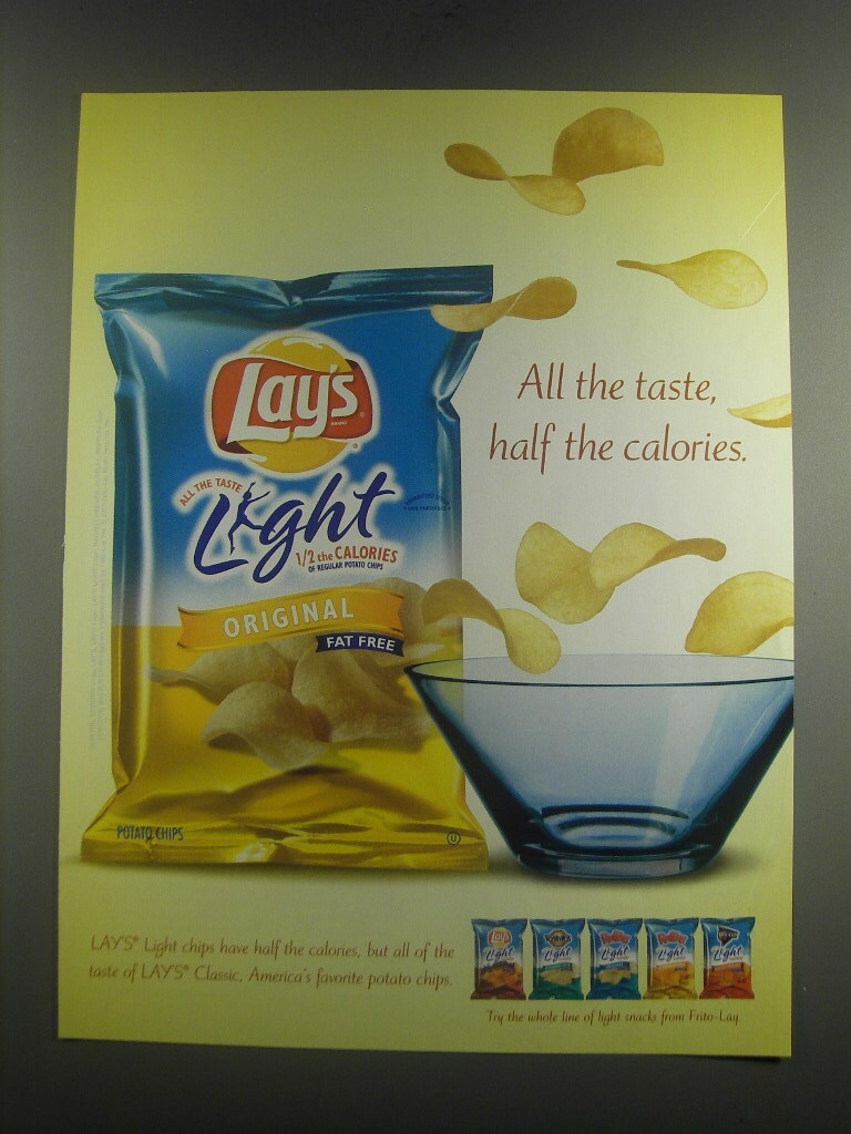 2005 Lay's Light Chips Ad - All the taste, half the calories | eBay
