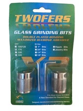 Twofer Stained Glass Grinding Bits 1" 170 Grit Diamond NEW