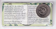 AUSTRALIAN: 2011 20 CENT INTERNATIONAL YEAR OF VOLUNTEERS COIN IN FLIP #PL1280