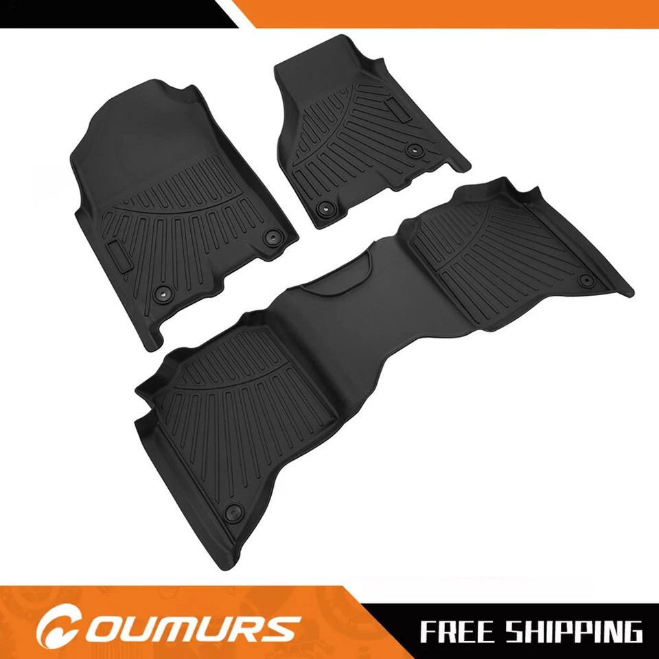 Floor Mats fits for 2019 2020 2021 2022 2023 2024 Dodge Ram 2500 / 3500 Crew Cab — 第 2/4 张图片
