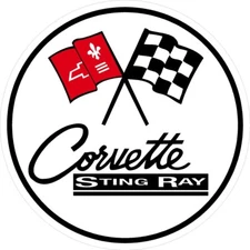 #k321  (1) 3.75" Corvette Stingray C1 C2 C3  Decal Sticker LAMINATED