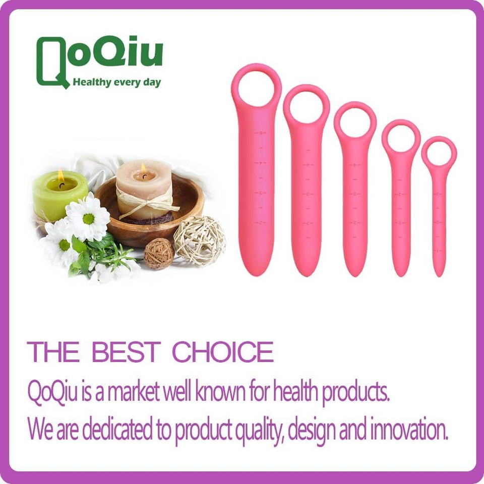 5Pack Silicone Dilators for Pelvic Floor for Women with Fine Scales