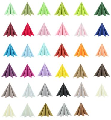 50 Servietten aus Linclass  Airlaid 40 x 40cm - stoffähnlich - versch. Unifarben