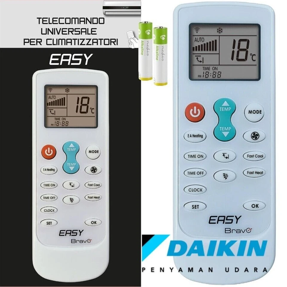 TELECOMANDO UNIVERSALE PER DAIKIN CONDIZIONATORE CLIMATIZZATORE D'ARIA - Immagine 2 di 3
