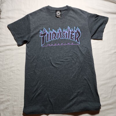 Thrasher Skate or Die T-Shirt Boy Small Black Round Neck Short Sleeve Logo