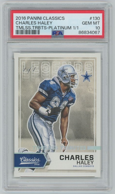 2016 Timeless Tributes Charles Haley 1/1 PSA 10 Dallas Cowboys #130