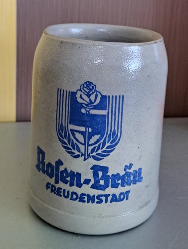 Bierkrug Steinkrug Brauerei Rosen-Bräu Freudenstadt 0,5 L