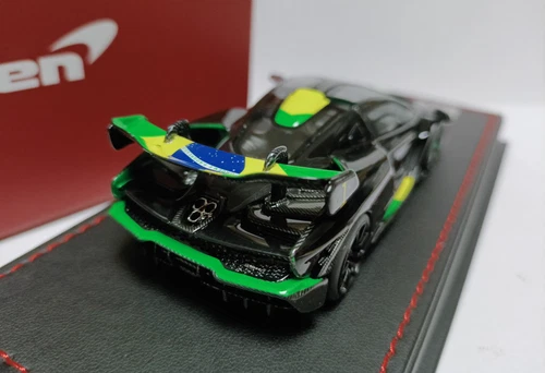 1/43 McLaren Senna Black Brazilian Flag Edition Resin Modell - Bild 4 von 9