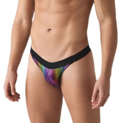 Doreanse Underwear Herren 1010 Sexy String Pouch Rückenfrei Tanga Glänzend Mehrfarbig
