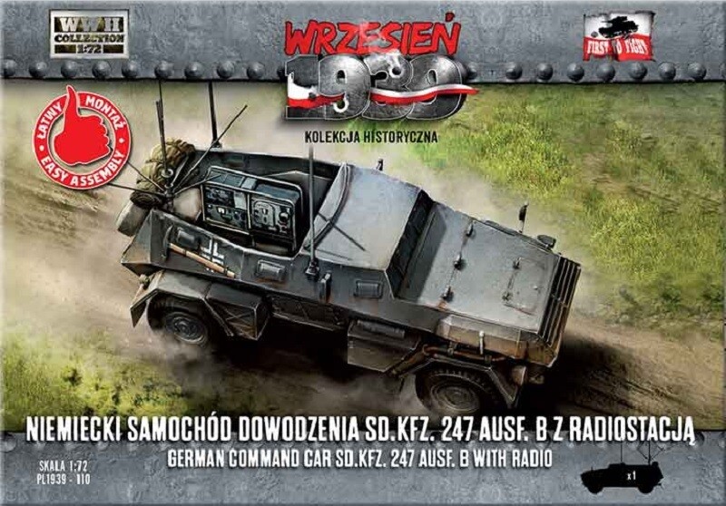 First To Fight 1/72 (20mm) Sd Kfz 247 Ausf B Armoured Command Car With Radio