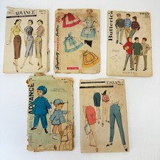 Vintage Sewing Patterns Lot 50s Kitschy Retro...