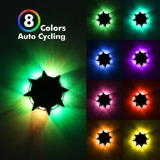 4x Solar Light Fence LED Wall Lamp RGB Multicolor Projection High-Qualify Garden