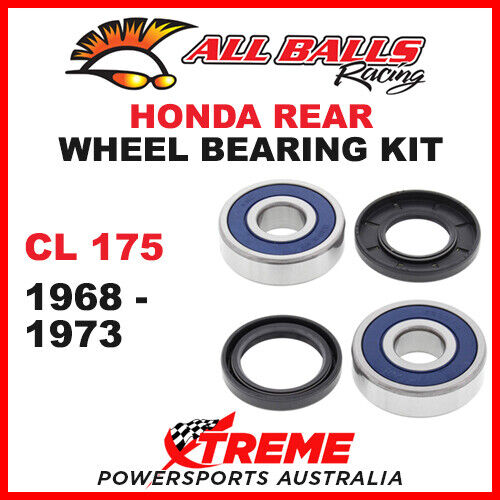 All Balls 25-1330 Honda CL175 CL 175 1968-1973 Rear Wheel Bearing Kit - Photo 1/2