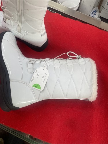 Khombu Iris Women's Winter Snow Boots With Zipper Size 5 New NWOB Faux Fur Cream - Picture 5 of 24