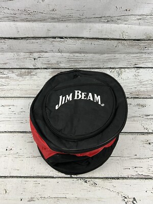 Jim Beam Whiskey Collapsible Insulated Portable Grill Cooler Promo W/Strap - NOS