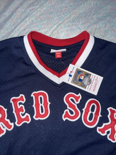 TED WILLIAMS #9 BOSTON RED SOX Mitchell & Ness BP BASEBALL Jersey M - Picture 3 of 4