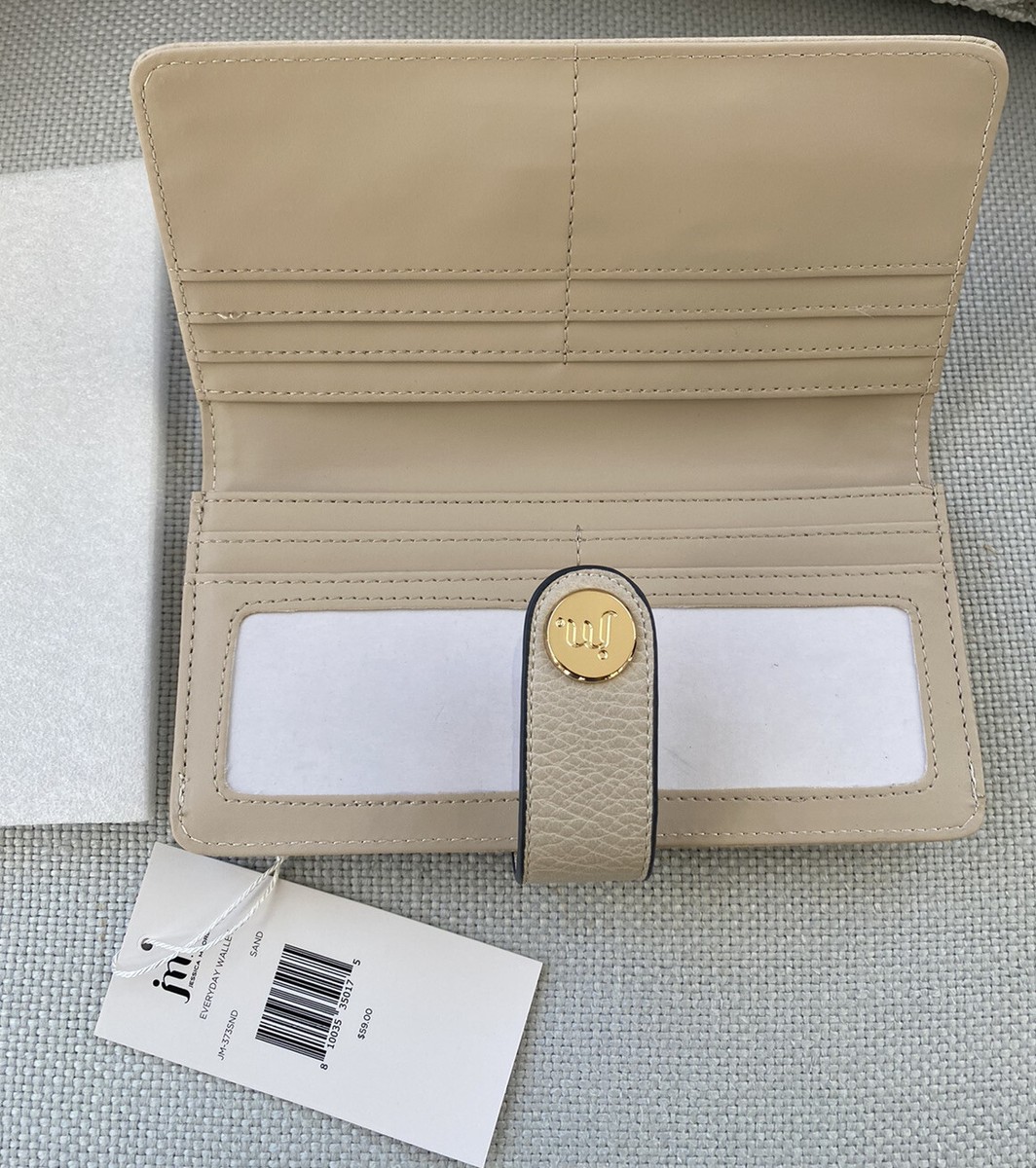 NWT JESSICA MOORE • Everyday Wallet JM-373 • Dust Bag • SAND