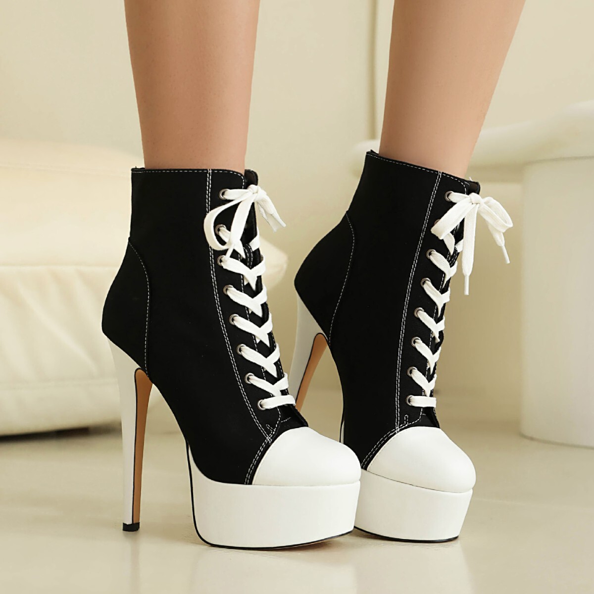 Hot cute high heel ankle boots Sale - Technical View