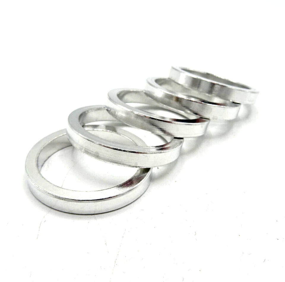 5 x 5mm Silver Alloy Bike Ahead Headset Spacer Set  1 1/8" Steerer 28.6 0091-R11 - Image 3 of 4