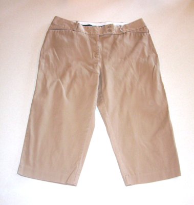Women's George Dark Tan Casual Capris 12